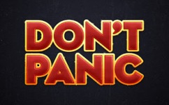 don't panic, hitchhiker's guide to the galaxy, douglas adams